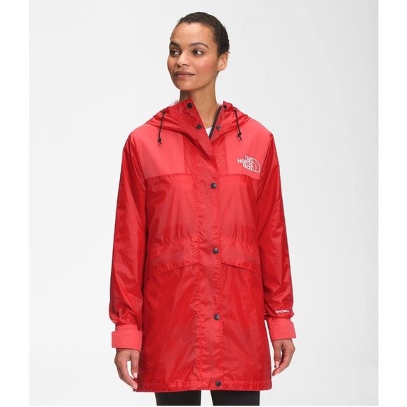 The North Face Jackets & Blazers - The North Face Women's Outline Windwall Hoodie Jacket in Horizon Red
